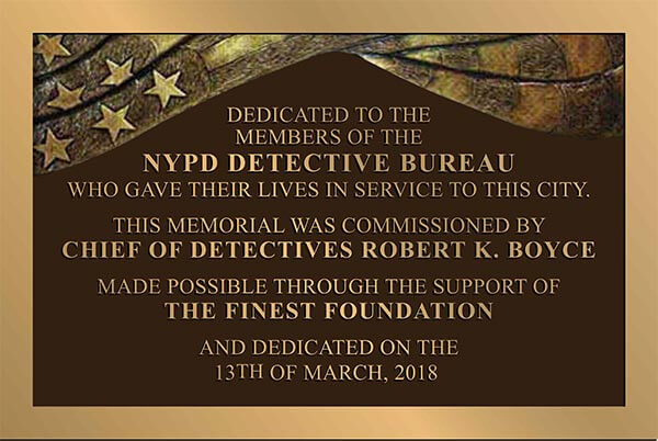 bronze plaques, cast bronze plaques, police plaque, end of watch bronze plaque, bronze police memorial plaque