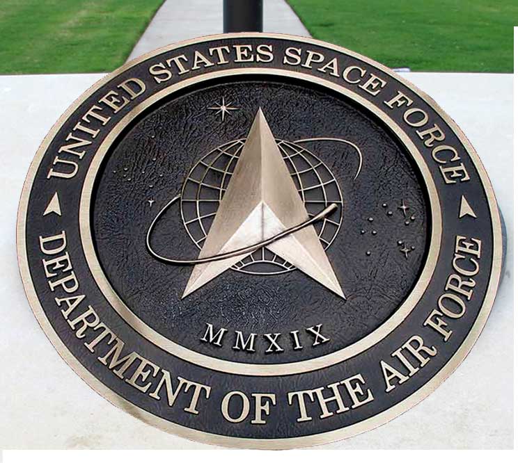 3d military emblems, military plaque, color space force seal, color space force plaques, color space force emblems