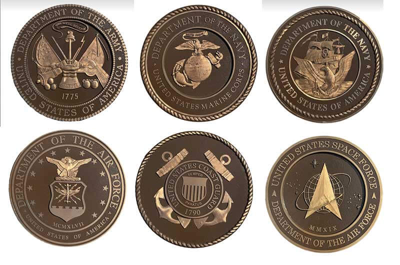 bronze plaques, cast bronze plaques, military memorial plaque with color photo, bronze military plaques, military photo bronze plaque