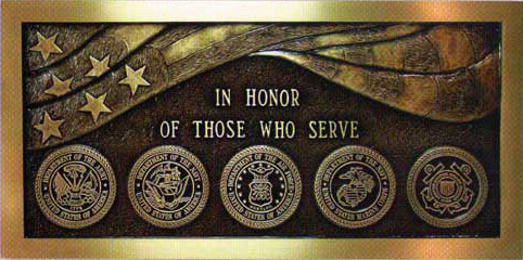 bronze plaques, cast bronze plaques, military memorial plaque with color photo, bronze military plaques, military photo bronze plaque
